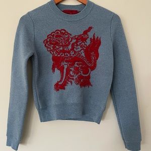 Vivienne Tam Dragon Embroidered Sweater